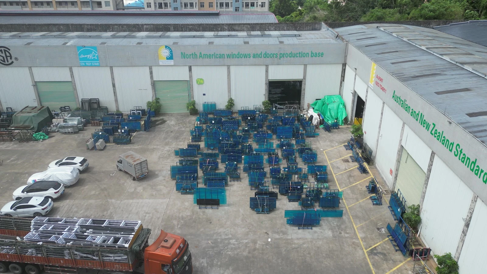 Production and dispatch · drone footage