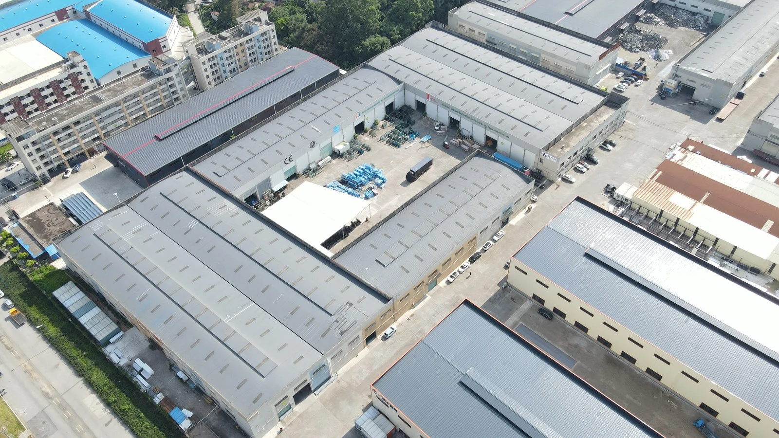 Foshan manufacturing base · aerial view