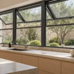 Ventana proyectante de aluminio sin rotura de puente térmico YSA100A