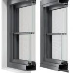 YSH100A Non-Thermal Aluminium Double-Hung Window