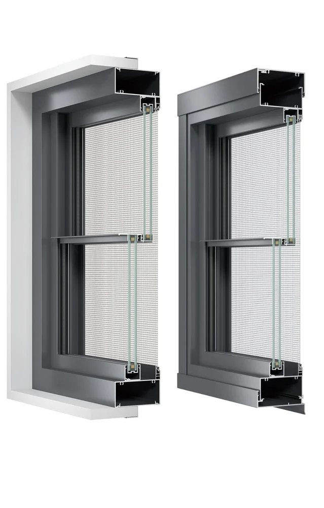 YSH100A Non-Thermal Aluminium Double-Hung Window