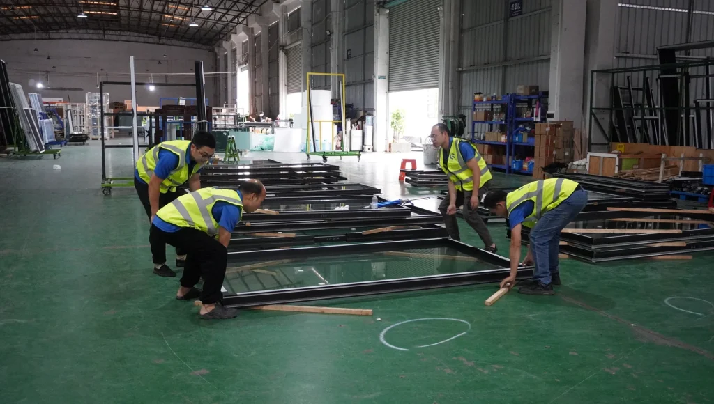 Working together on the frame
