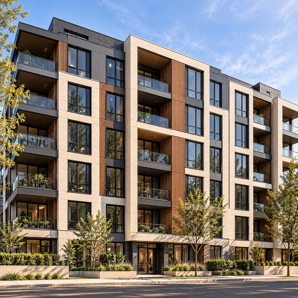 Vitrage et acier d’un appartement à Kansas City