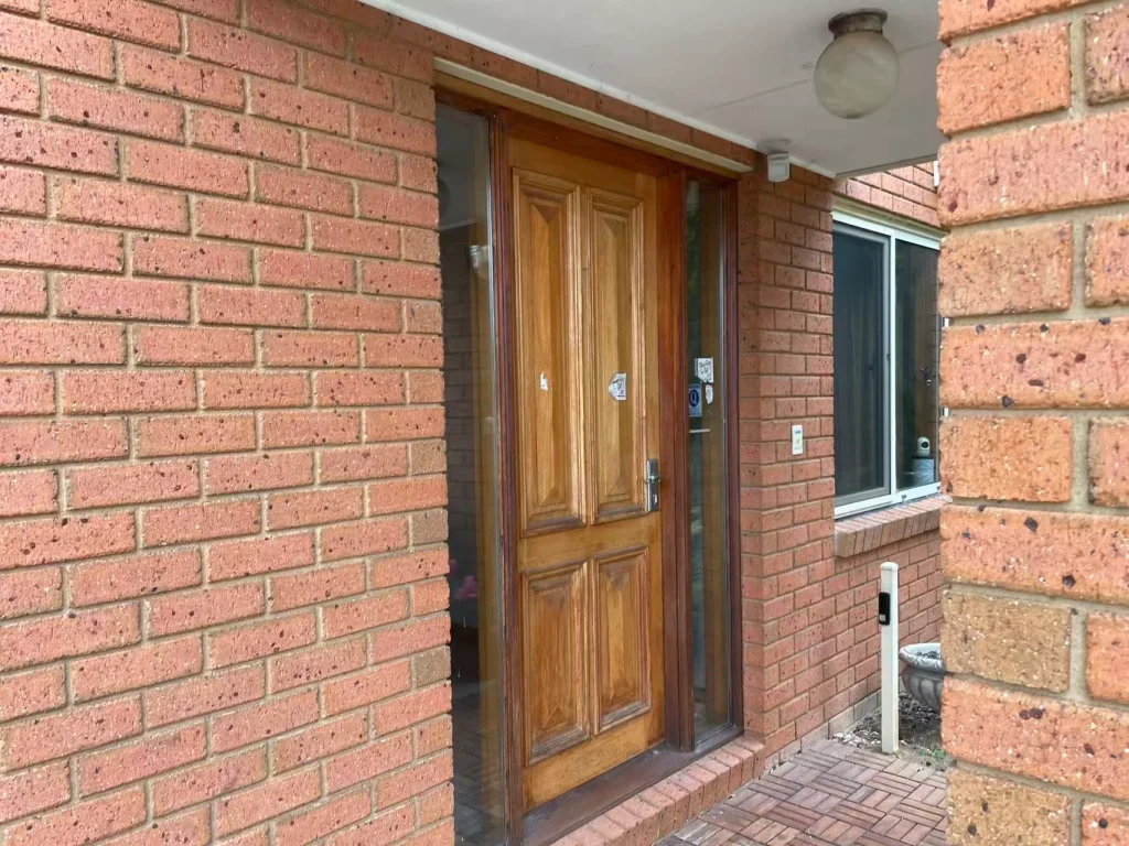Original entrance before the door replacement
